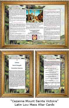 "Cezanne Mt. Ste. Victoire" Latin Low Mass Altar Cards